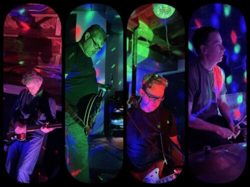 Exploding the Moments band member photo collage